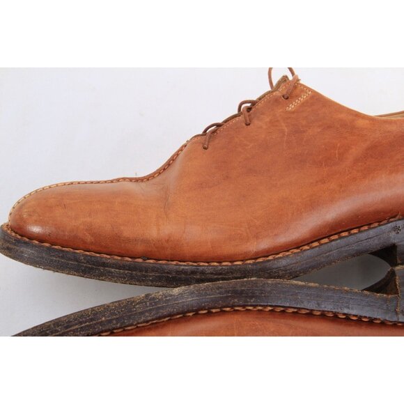 Lidfort for Barney's Mens Leather Lace Up Shoes Brown Tan Mens Sz 9 - Picture 15 of 16